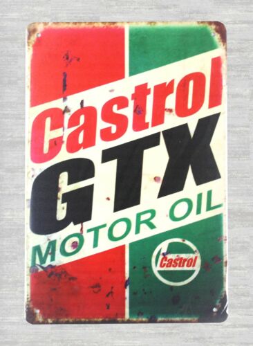 Castrol Oil Gtx - reproducciones de carteles metálicos de latón